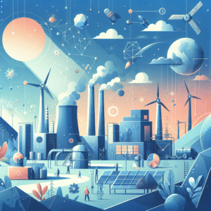 Create a modern, captivating and informative illustration that depicts the concept of 'Uncovered Discoveries: The Latest Breakthrough Reshaping the Future of the Industry'. The image should be ideal to accompany a news article. Make sure to avoid including any text or inscriptions in the image.